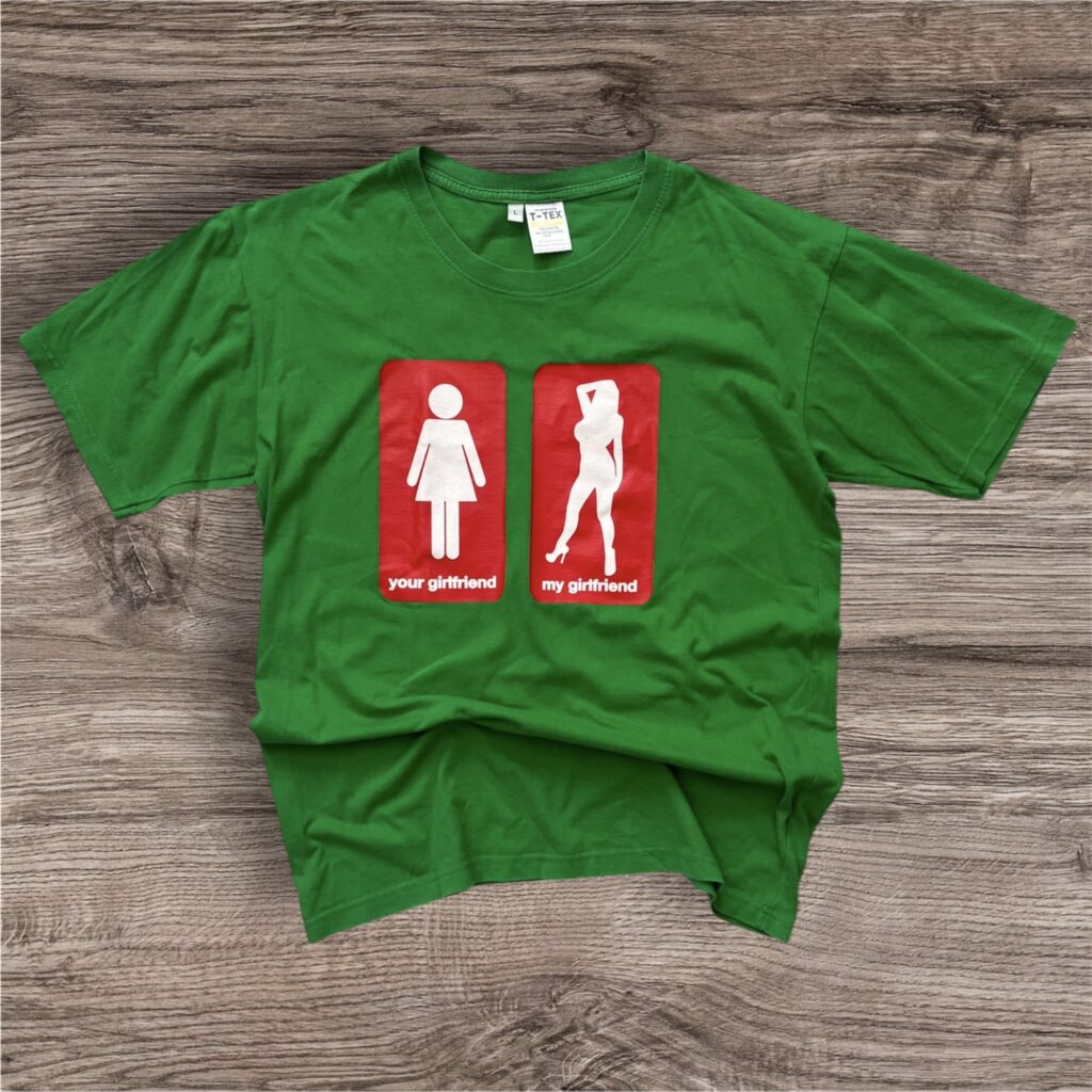 Vintage Funny Your Girlfriend My Girlfriend Graphic тениска