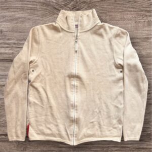 Vintage Prada Full Zip Wool Knit Sweater Linea Rosaжилетка от 100% вълна