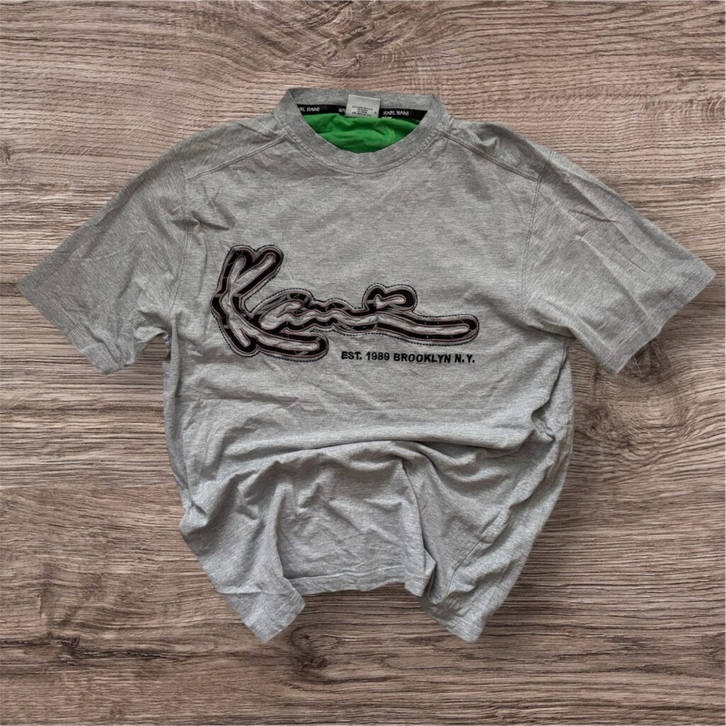 Vintage Karl Kani Embroidered Script Logo тениска