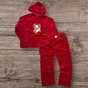 Y2K Swag Betty Boop Velour Tracksuit велурен екип комплект