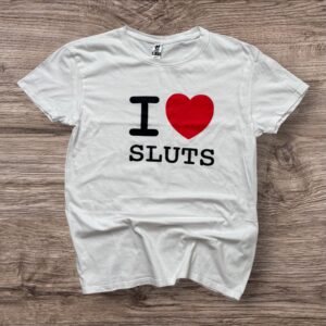 Y2K “I Love Sluts” Graphic тениска