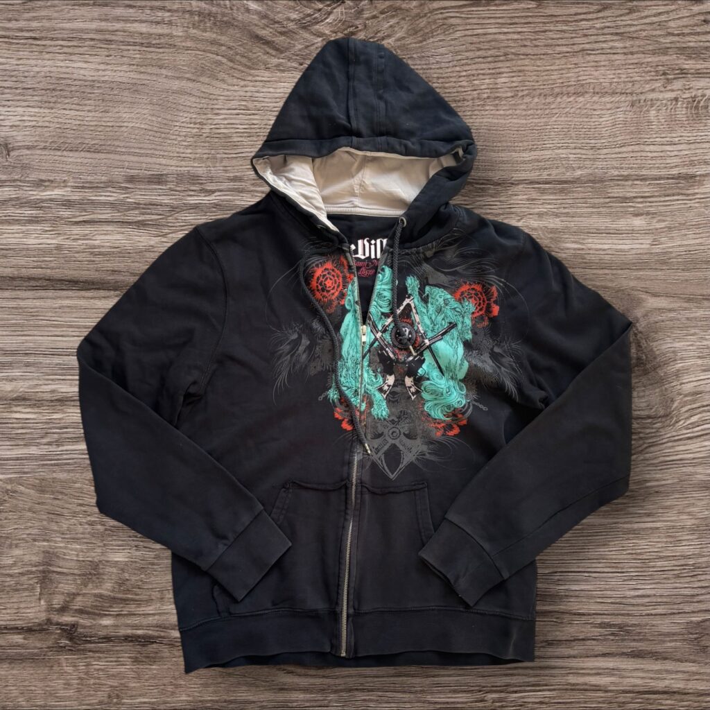 Vintage Affliction Type Devile “Fuck U Dawg” Zip-up суичър