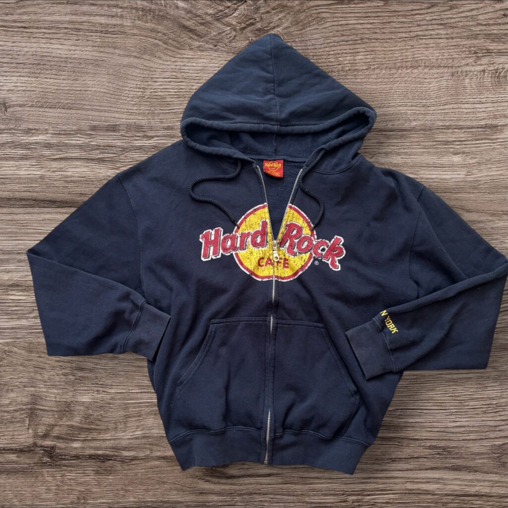 Vintage Y2K Hard Rock Cafe New York Zip-up суичър