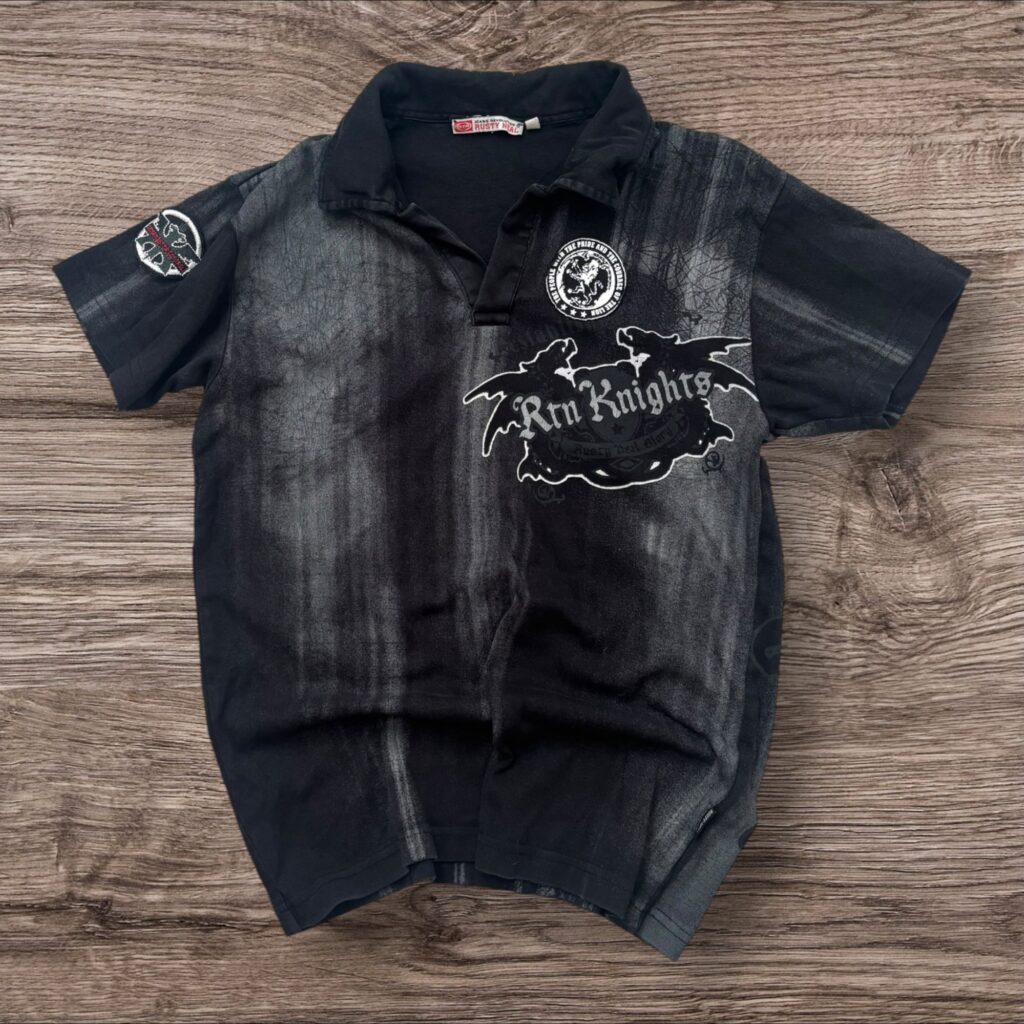 Vintage Y2K Affliction Type Polo тениска с яка