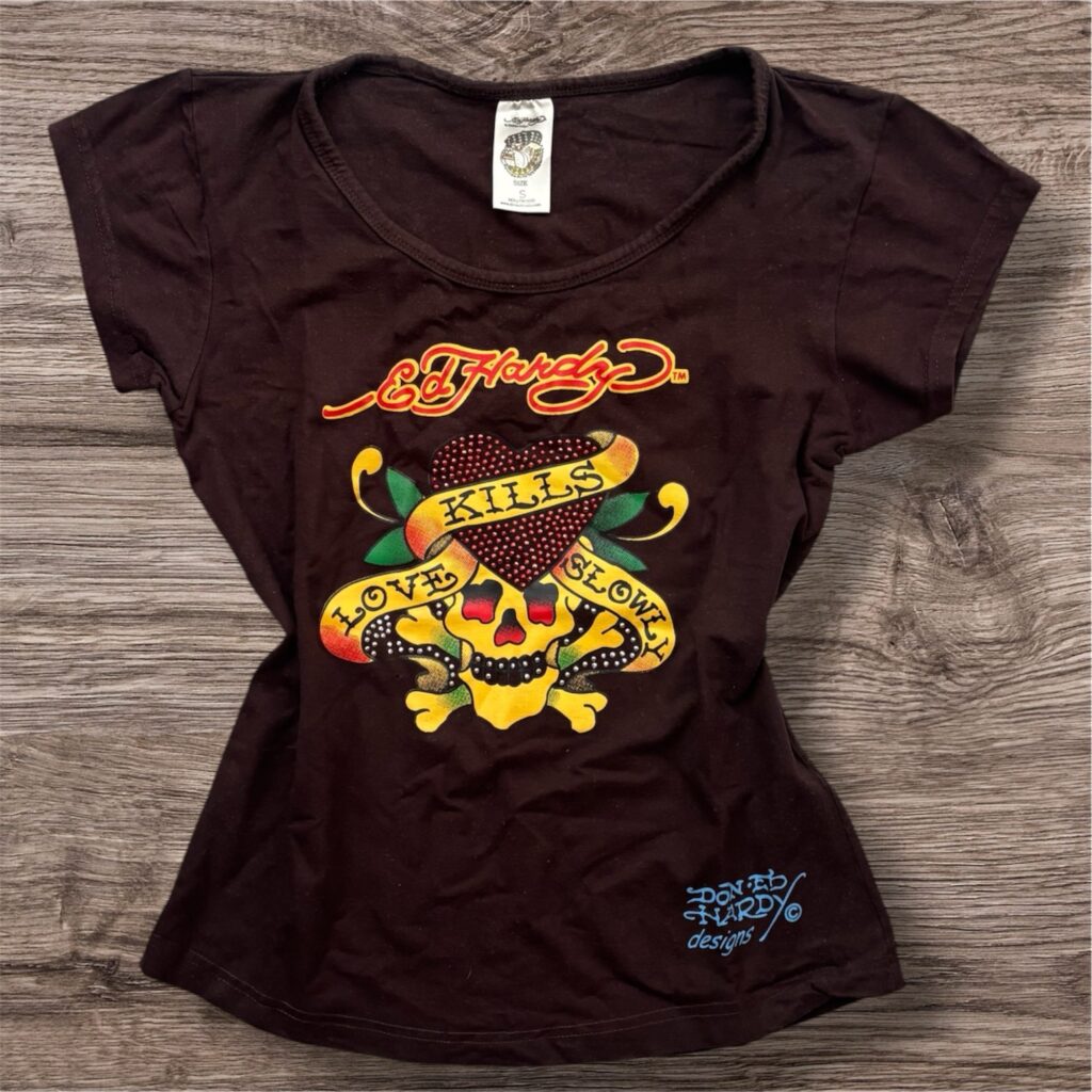 Vintage Y2K Ed Hardy дамски топ