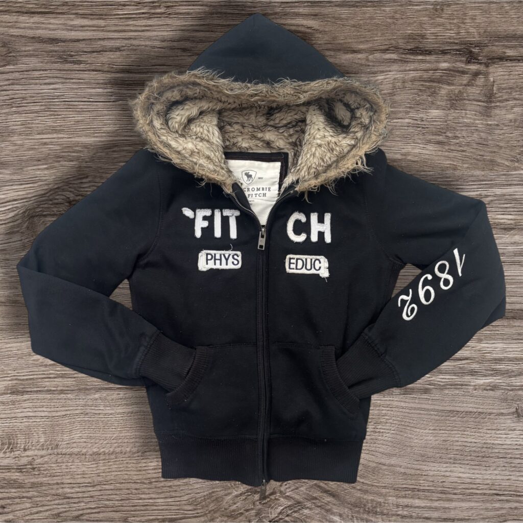 Vintage Abercrombie Fitch Full FurIfsixwasnine Style суичър с цип