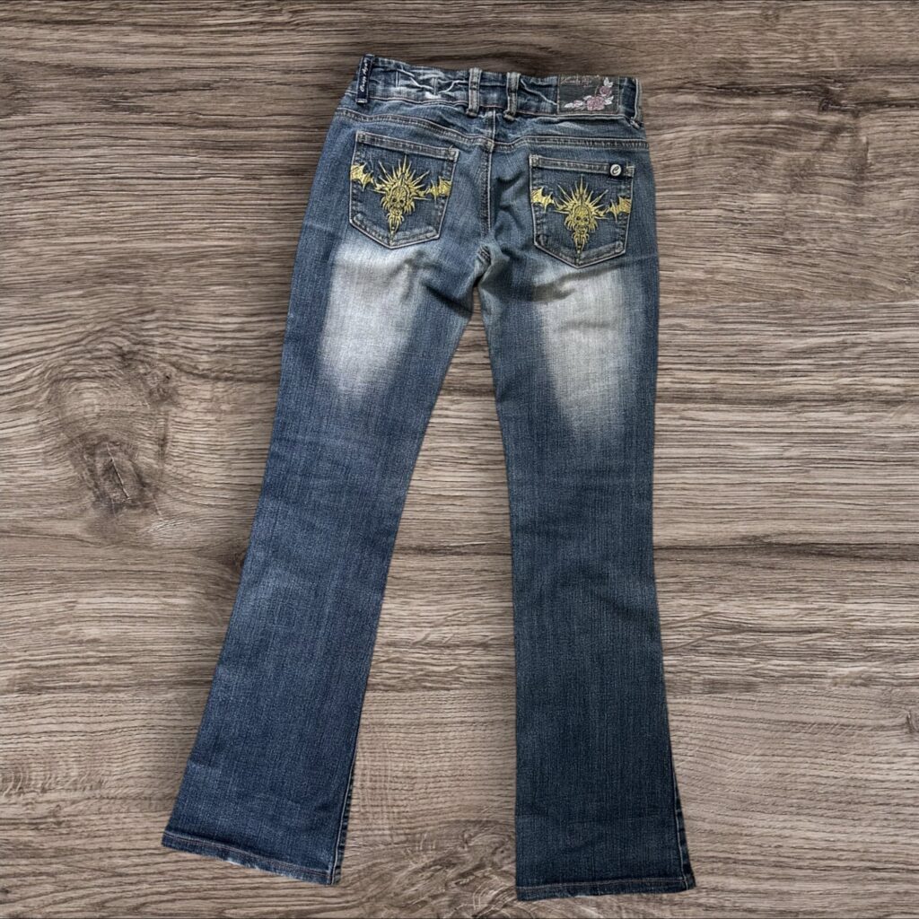 Y2K Crazy Age Boot Cut Low Waist Flare Denim дънки