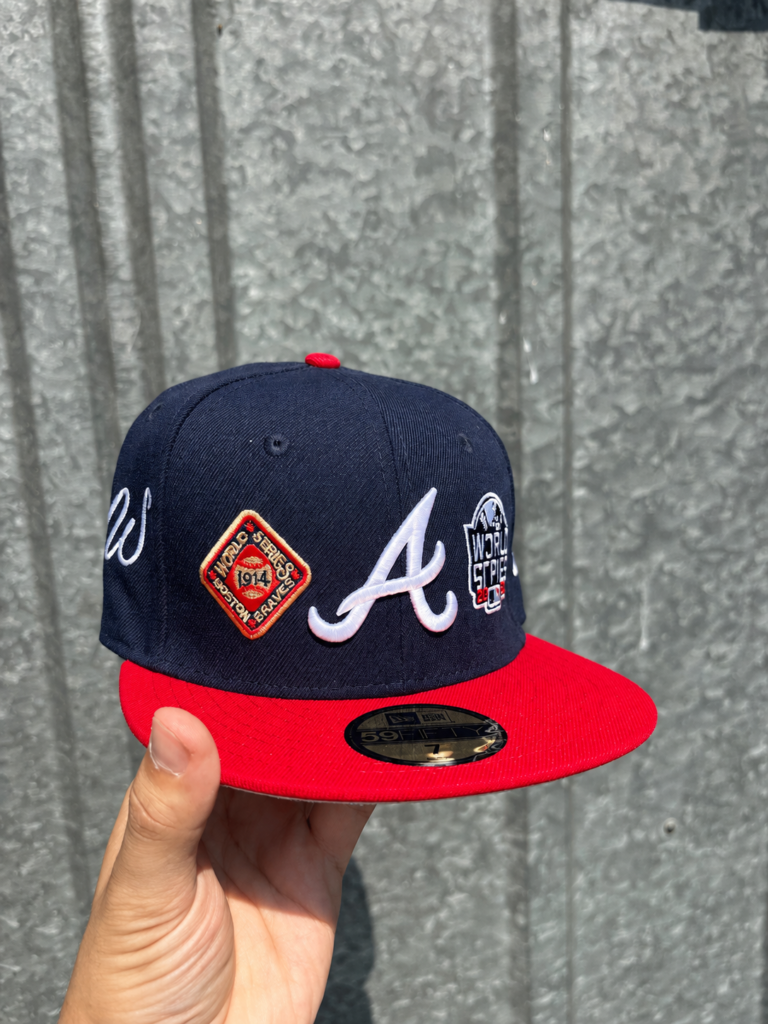 New Era Atlanta Braves 59FIFTY Historic Champs Navy/Red Fitted шапка