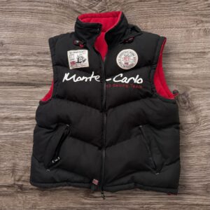 Vintage Geographical Norway Monte Carlo Chief Keef type Vest двулицева грейка с пух